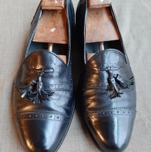 JOHN WEITZ  MENS BLACK LEATHER LOAFERS SIZE 11EEE